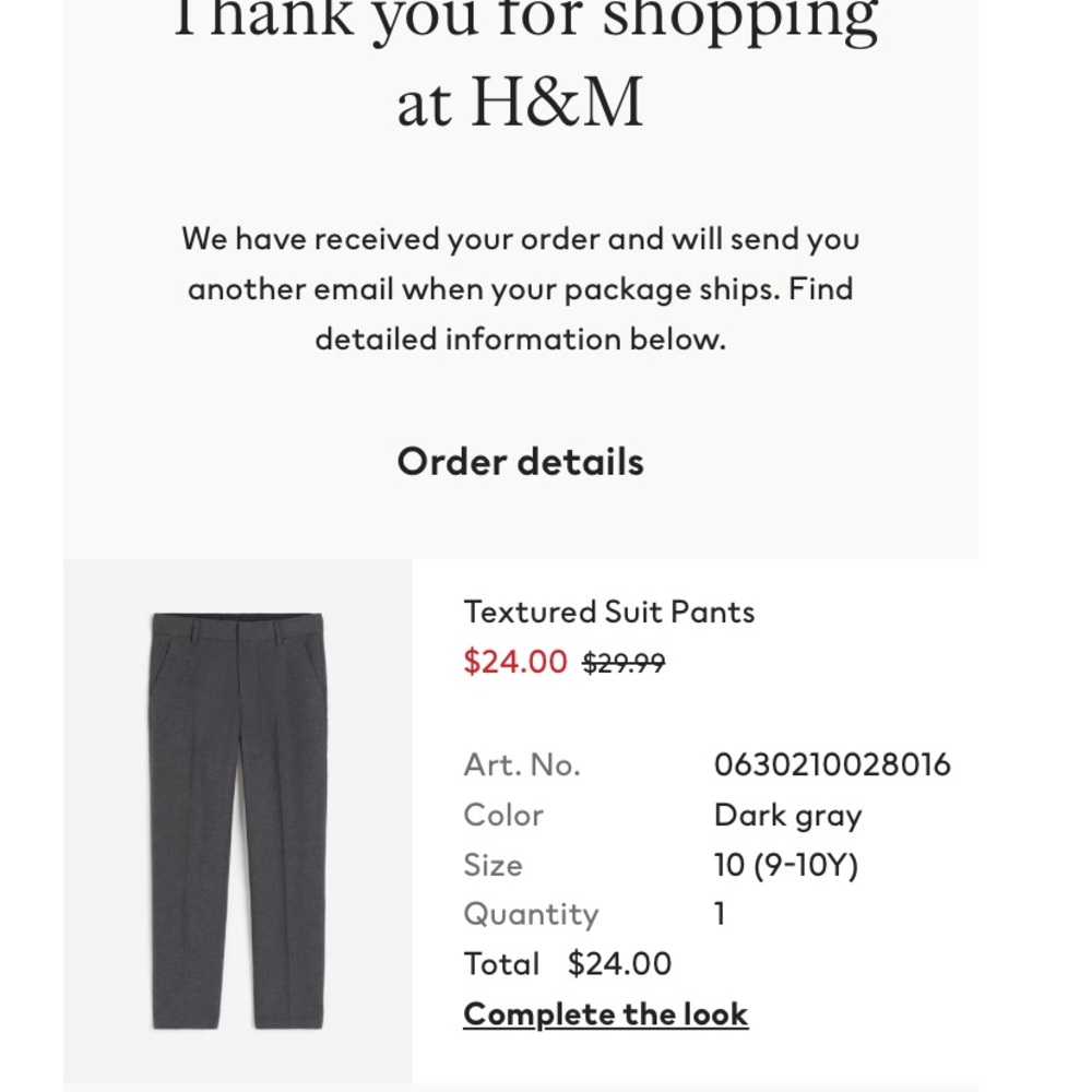 H&M Suit Pants